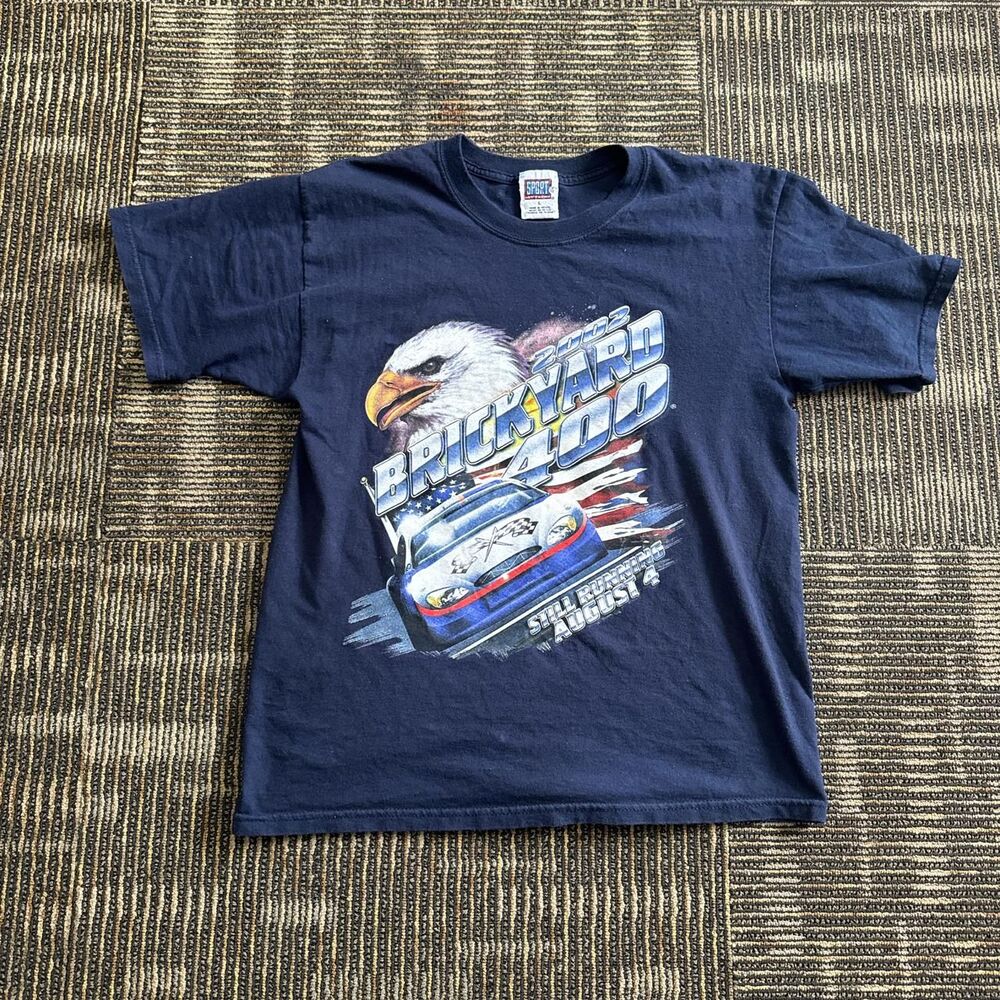 Unbranded Men's Navy and Blue T-shirt
